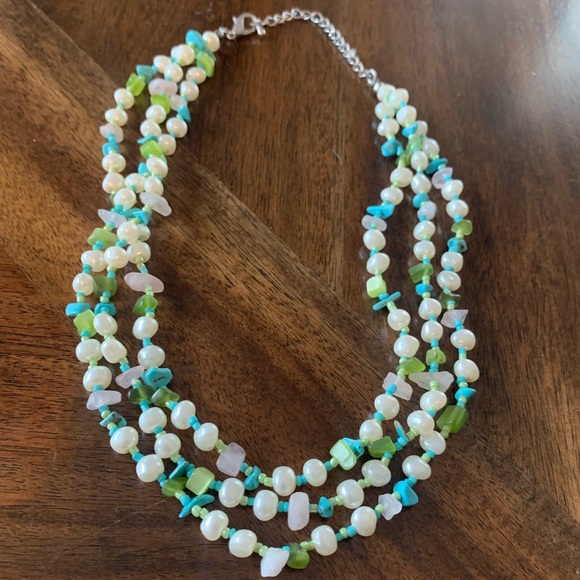 2/$20 or 3/$25 Triple Beaded Pearl Necklace - Picture 3 of 5